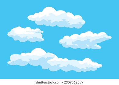Cloud Background Design, Sky Landscape Illustration, Decoration Vector, Banners And Posters