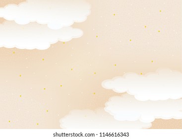 Cloud background material. Japanese style.
