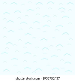Cloud background pixel art. Texture cloud. Vector background.