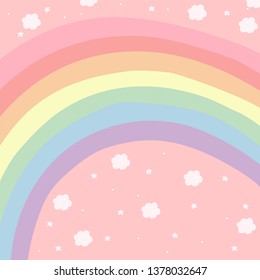Cloud Background Rainbow Cartoon Vector Illustration Stock Vector ...
