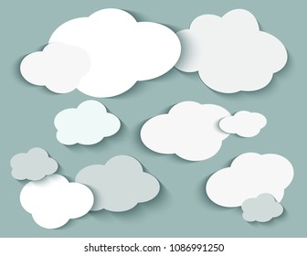 Cloud background with shadow