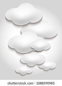 Cloud background with shadow