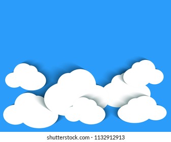 Cloud background with shadow