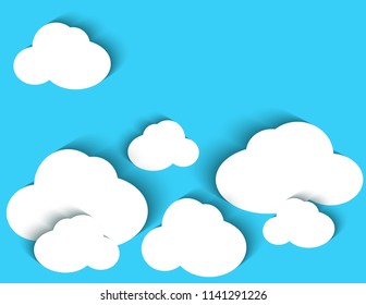 Cloud background with shadow