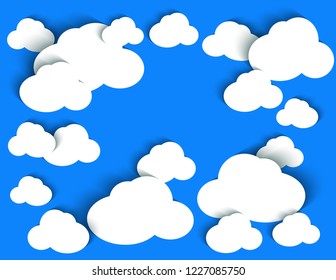 Cloud background with shadow