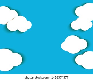 Cloud background with shadow decor