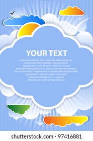 cloud background vector