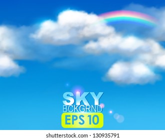 Cloud background - vector illustration.