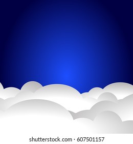 cloud background, vector, square size