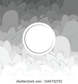 Cloud Background for your text vector illustartion hand draw desing 