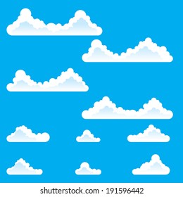 Cloud Backgrounds for Endless Running Game Assets