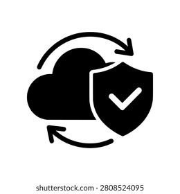 Cloud Backup icon symbolizing secure backups, disaster recovery, cloud protection, and business continuity solutions.