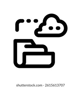 cloud backup line icon. Clean and minimalist vector icon for websites, mobile apps, presentations, and logos. Fully scalable and customizable for any project.