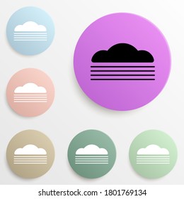 cloud badge color set. Simple glyph, flat vector of web icons for ui and ux, website or mobile application