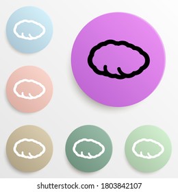 conjunto de colores de insignia de nube. Glifo simple, vector plano de iconos web para ui y ux, sitio web o aplicación móvil