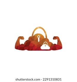 Cloud Bag y diseño de logotipo de iconos clave. Logo deportivo y de fitness.