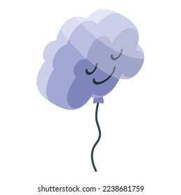 Cloud balloon icon isometric vector. Seller shop. Street balloon