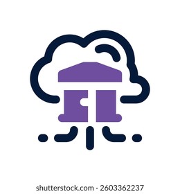 cloud banking dual tone icon. Sleek and modern vector icon for websites, mobile apps, marketing materials, and corporate design. Fully scalable and ready to use.