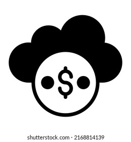 cloud banking Finance Related Vector Line Icon. Editable Stroke Pixel Perfect.