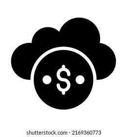 cloud banking Finance Related Vector Line Icon. Editable Stroke Pixel Perfect.
