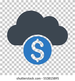 Cloud Banking icon. Vector pictograph style is a flat symbol, color, chess transparent background. Designed for software and web interface toolbars and menus.