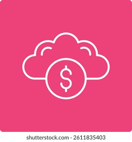 Cloud Banking vector icon. Can be used for printing, mobile and web applications.