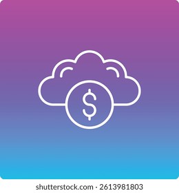 Cloud Banking vector icon. Can be used for printing, mobile and web applications.