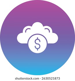 Ícone de vetor do Cloud Banking. Pode ser usado para impressão, aplicativos móveis e da Web.