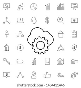 cloud based configuration store icon. Universal set of business for website design and development, app development