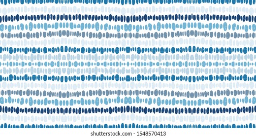 Cloud Batik Handmade Seamless Pattern. Azure Tie Dye Damask Watercolor Print. Batik Psychedelic Texture. Japan Shibori Ethnic Vector Motif. Shibori.