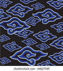 Cloud in Batik Illustration