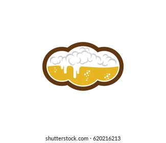 Cloud Beer Icon Logo Design Element