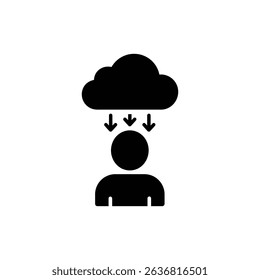 Cloud Being Lifted from Head Representing Relief and Mental Clarity