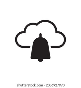 Cloud Bell Notification Icon Sing Symbol