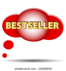Cloud of the bestseller on a white background