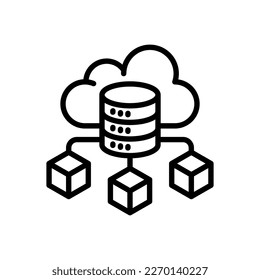 Cloud Big Data icon in vector. Logotype