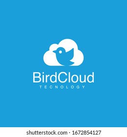 Cloud Bird Logo Icon Design Vector.