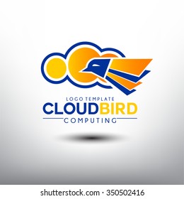 Cloud Bird. Logo template for Cloud Computing Company