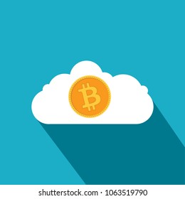 Cloud Bitcoin concept