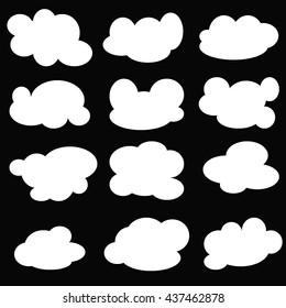 Cloud with black color background