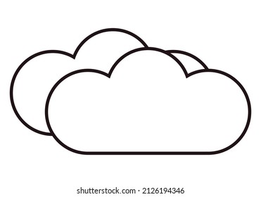 Cloud-Schwarz-Symbol auf weißem Hintergrund.