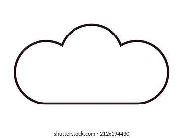 Cloud black icon on white background.