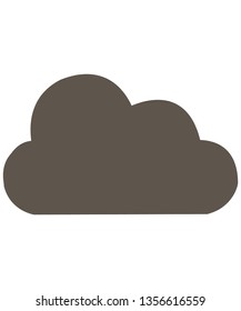 Cloud black icon trendy icon on white background for web graphic