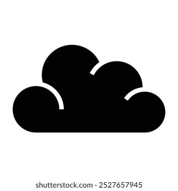cloud black icon. vector illustration.