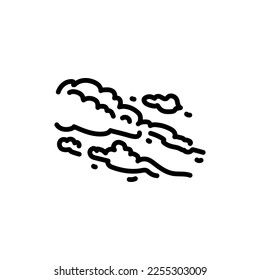 Cloud black line icon. Atmospheric phenomenon. Meteorology outline illustration