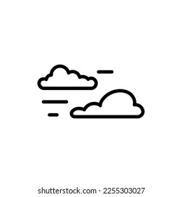 Cloud black line icon. Atmospheric phenomenon. Meteorology outline illustration