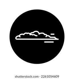 Cloud black line icon. Atmospheric phenomenon. Meteorology outline illustration