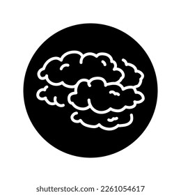 Cloud-Symbol für schwarze Linie. Atmosphärisches Phänomen. Meteorologie-Konturgrafik