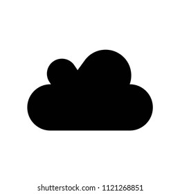 Cloud black shape icon vector icon. Simple element illustration. Cloud black shape symbol design. Can be used for web and mobile.