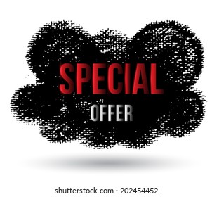 Cloud black special offer. Can use for banner.